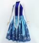 Hula Shantung Pa'u Skirt with Kahiko&Honu Print / Luxury Collection / Light Blue / J3042lbl