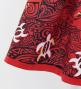 Hula Shantung Pa'u Skirt with Kahiko&Honu Print / Luxury Collection / Red / J3042rd