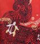 Hula Shantung Pa'u Skirt with Kahiko&Honu Print / Luxury Collection / Red / J3042rd