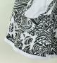 Hula Shantung Pa'u Skirt with Kahiko&Honu Print / Luxury Collection / White / J3042wh