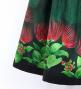 Hula Shantung Pa'u Skirt with Lehua Print / Luxury Collection / Green / J3043gr