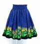 Hula Shantung Pa'u Skirt with Lehua Print / Luxury Collection / Navy / J3043nv