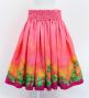 Hula Shantung Pa'u Skirt with Lehua Print / Luxury Collection / Pink / J3043pi