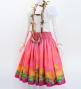 Hula Shantung Pa'u Skirt with Lehua Print / Luxury Collection / Pink / J3043pi