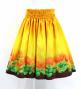 Hula Shantung Pa'u Skirt with Lehua Print / Luxury Collection / Yellow / J3043ye