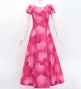Hula Long Dress with Lehua Print / Luxury Collection / Pink / J3044pi