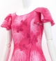 Hula Long Dress with Lehua Print / Luxury Collection / Pink / J3044pi