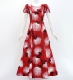 Hula Long Dress with Lehua Print / Luxury Collection / Red/ J3044rd