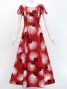 Hula Long Dress with Lehua Print / Luxury Collection / Red/ J3044rd