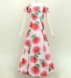 Hula Long Dress with Lehua Print / Luxury Collection / White / J3044wh
