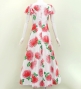 Hula Long Dress with Lehua Print / Luxury Collection / White / J3044wh