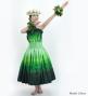 Hula Shantung Tube Top & Pa'u Set-Up with Gradation Print / Luxury Collection / J3046-5
