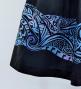 Hula Shantung Pa'u Skirt with Kahiko Print / Luxury Collection / Black / J3058bk