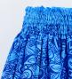 Hula Shantung Pa'u Skirt with Kahiko Print / Luxury Collection / Blue / J3058bl