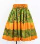 Hula Shantung Pa'u Skirt with Kahiko Print / Luxury Collection / Yellow / J3058ye