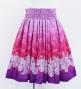 Hula Shantung Pa'u Skirt with Lokelani Print / Luxury Collection / J3061-1