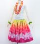 Hula Shantung Pa'u Skirt with Lokelani Print / Luxury Collection / J3061-2