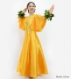 Hula Long Dress with Hibiscus Print / Luxury Collection / Dark Yellow / J3062dye