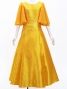 Hula Long Dress with Hibiscus Print / Luxury Collection / Dark Yellow / J3062dye