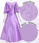 Hula Long Dress with Hibiscus Print / Luxury Collection / Lavender / J3062lv