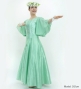 Hula Long Dress with Hibiscus Print / Luxury Collection / Mint Green / J3062mgr