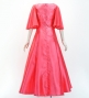 Hula Long Dress with Hibiscus Print / Luxury Collection / Salmon Pink / J3062spi