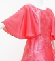 Hula Long Dress with Hibiscus Print / Luxury Collection / Salmon Pink / J3062spi