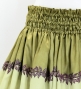 Hula Shantung Pa'u Skirt with Hula Girl Print / Luxury Collection / Beige / J3078be
