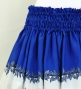 Hula Shantung Pa'u Skirt with Hula Girl Print / Luxury Collection / Blue / J3078bl