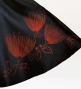 Hula Long Velvet & Shantung Dress with Lehua Print / Luxury Collection / J3080bk