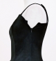 Hula Long Velvet & Shantung Dress with Lehua Print / Luxury Collection / J3080bk