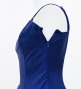 Hula Long Velvet & Shantung Dress with Lehua Print / Luxury Collection / J3080bl