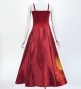 Hula Long Velvet & Shantung Dress with Lehua Print / Luxury Collection / J3080rd