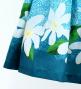 Hula Shantung Pa'u Skirt with Tiare & Kahiko Print / Luxury Collection / Light Blue / J3082lbl