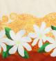 Hula Shantung Pa'u Skirt with Tiare & Kahiko Print / Luxury Collection / Orange /J3082or