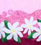 Hula Shantung Pa'u Skirt with Tiare & Kahiko Print / Luxury Collection / Pink / J3082pi