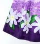 Hula Shantung Pa'u Skirt with Tiare & Kahiko Print / Luxury Collection / Purple / J3082pu