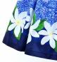 Hula Shantung Pa'u Skirt with Tiare & Kahiko Print / Luxury Collection / PPL & NV / J3082punv