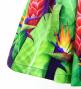 Hula Shantung Pa'u Skirt with Red Ginger & Strelitzia Print / Luxury Collection / J3086-7