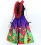 Hula Shantung Pa'u Skirt with Red Ginger & Strelitzia Print / Luxury Collection / J3086-8
