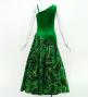 Hula One Shoulder Dress with Ti Leaf/ Luxury Collection / Dark Green / J3088dgr