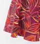 Hula One Shoulder Dress with Ti Leaf/ Luxury Collection / Dark Red / J3088drd