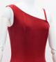 Hula One Shoulder Dress with Ti Leaf/ Luxury Collection / Dark Red / J3088drd