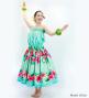 Hula Shantung Tube Top & Pa'u Set-Up with Hibiscus & Plumeria Print / Luxury Collection / J3090lbl