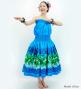 Hula Blouse & Pa'u Set-Up with Hula girl Print / Luxury Collection / J3091lbl