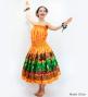 Hula Blouse & Pa'u Set-Up with Hula girl Print / Luxury Collection / J3091or