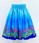 Hula Blouse & Pa'u Set-Up with Lehua Print / Luxury Collection / J3093bl