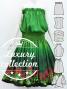 Hula Blouse & Pa'u Set-Up with Lehua Print / Luxury Collection / J3093gr