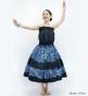 Hula Blouse & Pa'u Set-Up with Kahiko Print / Luxury Collection / J3094bk