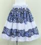 Hula Blouse & Pa'u Set-Up with Kahiko Print / Luxury Collection / J3094whbl